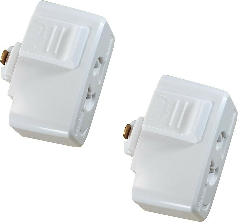 ライティングバー用抜け止めコンセント 引掛シーリングプラグ ダクトレール用 取付簡単 15A 125V 50/60Hz専用まで 引掛シーリングボディ ライティングレール用 PSE認証 白い2個入り