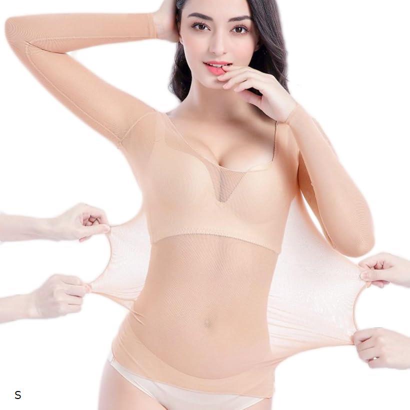 衣装用 露出対策 インナー コスプレ衣装 フラダンス ボディファンデーション コンクール 発表会 (ベージュ, S)