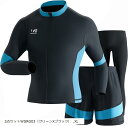 ラッシュガード メンズUVカット機能 UPF50+・接触冷感・速乾機能・高伸縮素材 長袖 フルジップ 水着対応 オーバーサイズ 紫外線対策 水陸両用(3点セットWGRG03(グリーンXブラック), XL)