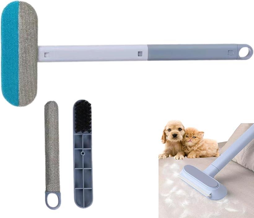 毛取りブラシ 犬 猫 スポンジ クリーナー ペット 多機能 抜け毛取り 4in1 窓 網戸 乾湿両用(マルチカラー)