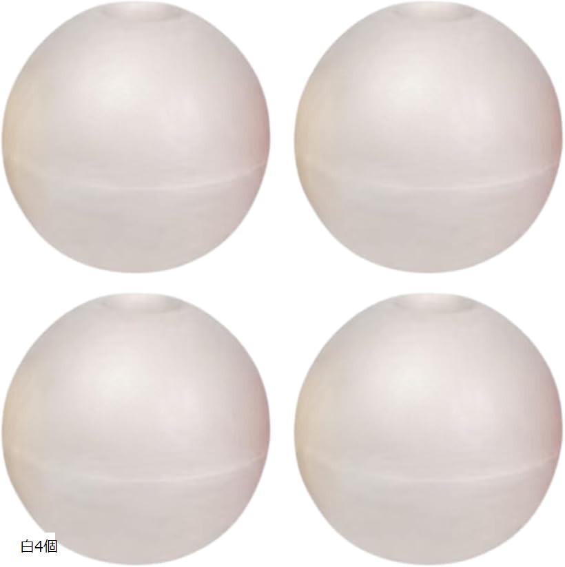 ポリフロート 定置網 釣り具 捕具 浮き ブイ シーアンカー ボウル ボール アンカーロープ 浮子 漁具 釣具 ボート ウキ 係船ロープ 落下防止 (白4個, 15x15cm)