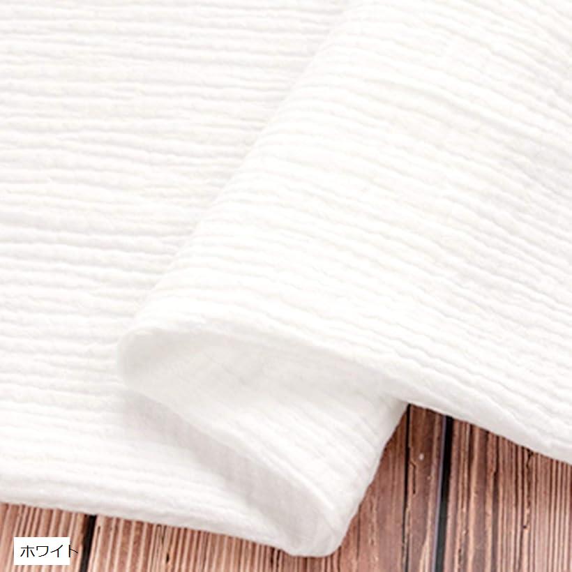 モコモコ ダブルガーゼ 生地 綿 無地 カラー 約 1mx幅1.4m裁断済み 柔軟 低刺激 (ホワイト)