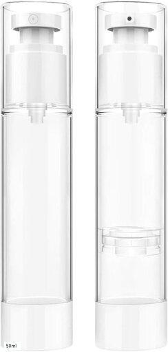 小分けボトル 2個セット トラベルボトル 真空 ポンプボトル 携帯用 詰替え容器(クリア, 50ml) 小分けボトル 2個セット トラベルボトル 真空 ポンプボトル 携帯用 詰替え容器(クリア, 50ml)