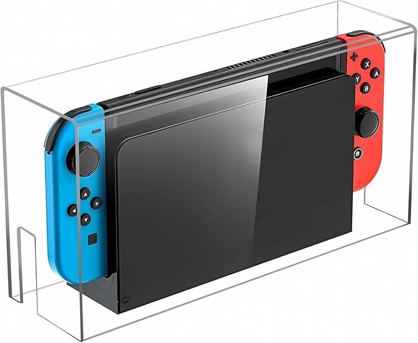 スイッチカバー アクリルケース 透明 保護カバー 簡単取付 シンプルデザイン(クリア, 26.1x13.7x7.4cm)