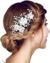 髪飾り ヘアアクセサリー 結婚式 ヘッドドレス 花嫁 大きめ パール 髪留め 和装 ヘアピン ヘアクリップ コーム まとめ髪 おしゃれ 大人 専用BOX付(タイプB)