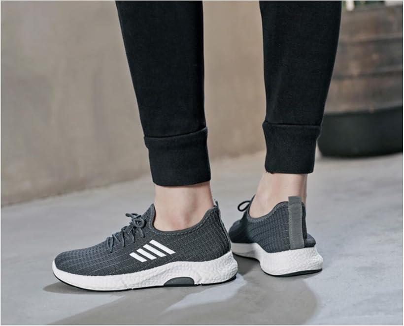 メンズ スニーカー ウォーキングシューズ スポーツ ジョギング カジュアルシューズ ランニングシューズ 室内履き 蒸れにくい 通気性 ジム(グレー, 25.0 cm)