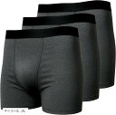皮膚科医監修 失禁パンツ男性用 20ml対応 ボクサーパンツ 尿漏れ 尿漏れ防止 吸水パンツ 防水 消臭 抗菌 自然なシルエット セレーニ 3枚セット(チャコール, XL)