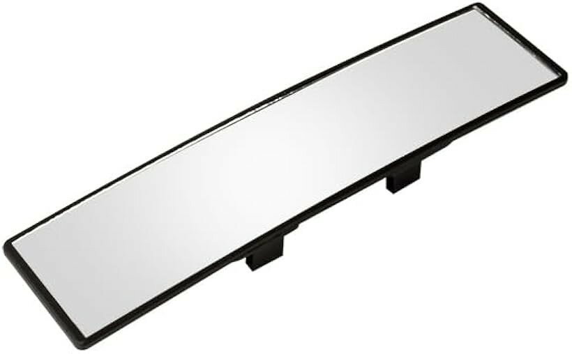 互換品 ルームミラー 大型 300mm 曲面鏡 ワイドシルバーミラー 車用 普通車・軽自動車対応 広角バックミラー 高反射タイプ (約30cmx7cm)