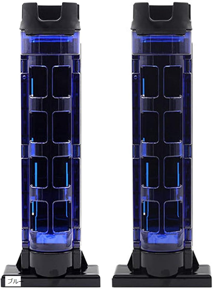 互換 ロッド ホルダー スタンド 2個 セット 釣り 竿 受け メイホウ ダイワ クーラー 立て (ブルー, 小型)