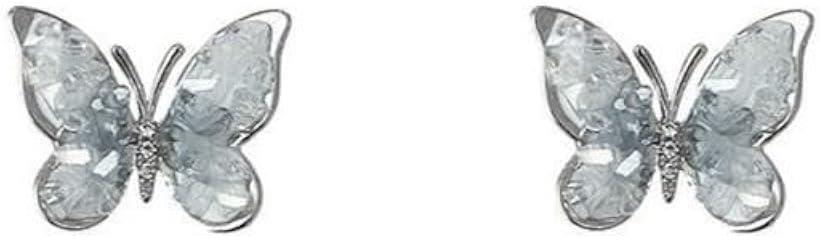 ピアス バタフライ 蝶々 レディース 両耳 2つ入り トレンド 人気 フェイクストーン クリアブリー かわ..