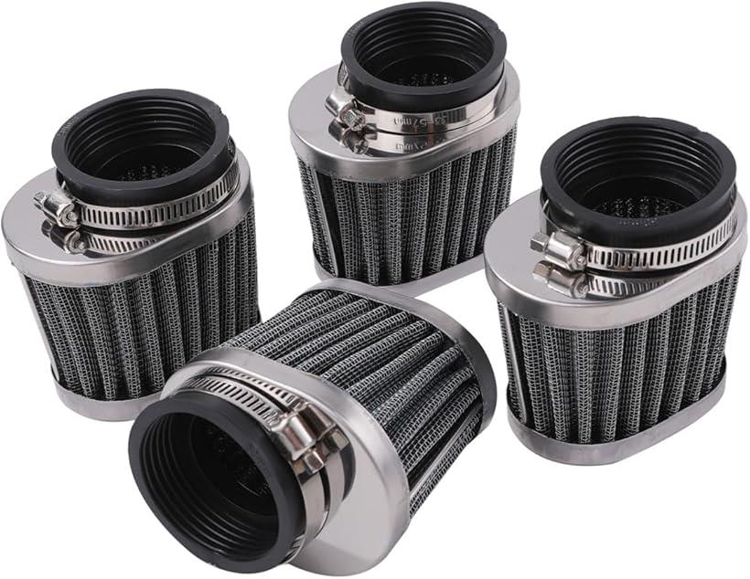 互換品Z1000MK2 アルミ オーバル パワーフィルター 50mm 4個セット メッシュ エアクリーナー パワーア..