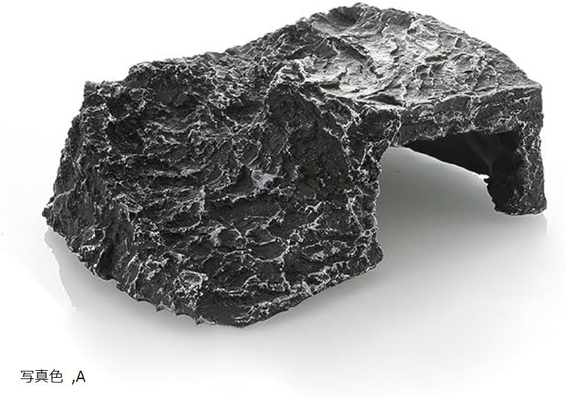 亀 浮島 シェルター 中サイズ 爬虫類 ケージ (写真色, A)