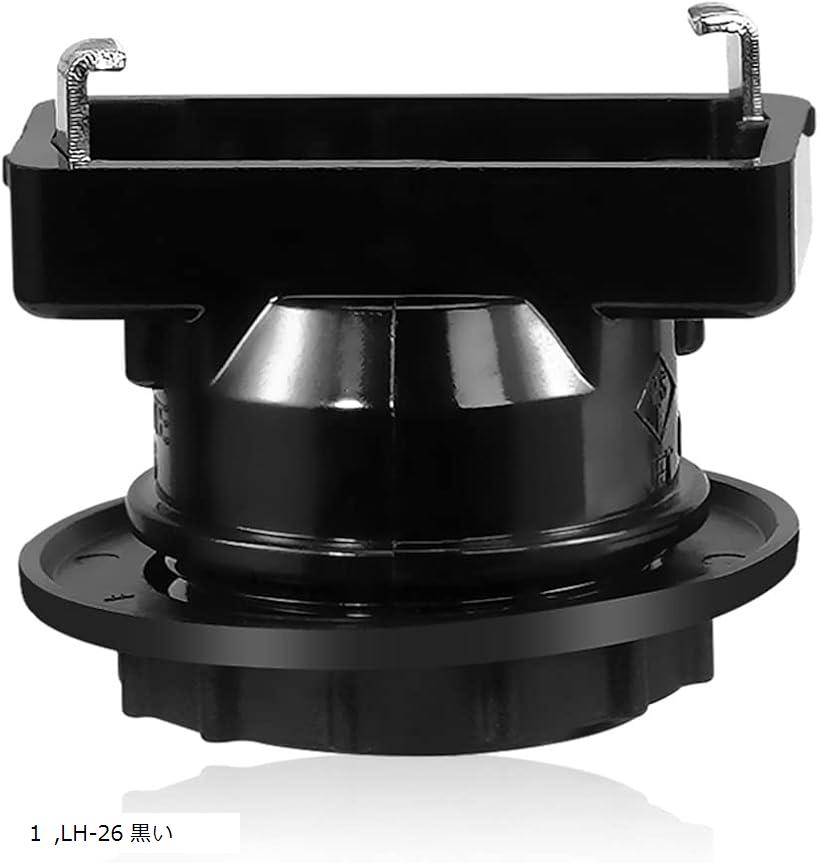 口金変換アダプタ E26口金 角型引掛けランプソケット 引掛シーリング用 電球ソケット 工事不要 取り付け簡単 (黒い, 1個入り)