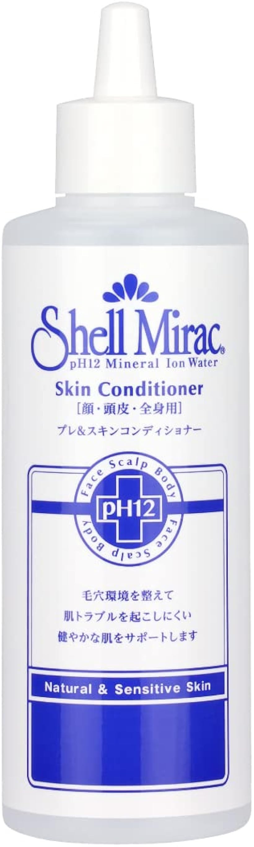 バリエーションコード : 2b4l0nqil6商品コード2bby1u2mp3商品名スキンコンディショナー 200mlブランドShell Mirac(シェルミラック)サイズ等200ミリリットル (x 1)貝殻カルシウムと酢酸を配合した、ノンアルコール・自然素材100％・PH12の肌と頭皮のローションです。一般的な化粧水に含まれている「合成香料・鉱物油・着色料・合成界面活性剤・パラベン・アルコール」を全てフリー処方にしています。食品レベルの天然成分にこだわったことで肌への刺激が少ないため、敏感肌や乾燥肌の方にも快適にお使いいただけます。本品は洗顔だけでは落ちにくい毛穴に蓄積した汚れ・皮脂などを洗浄＋パックすることで、毛穴環境を整えて肌トラブルを起こしにくい健やかな肌をサポートします。肌トラブルの対策をしたい・簡単なスキンケアを探している・肌のキメを整えたい・毛穴の黒ずみが気になるなどの「肌のお悩み」をこれ1本で解決に導きます。更にプレローションにより、次に使う化粧水・クリームなどが浸透しやすくなります。「使用方法」＊成分が沈殿している可能性がございますので、使用前にボトルを軽く振ってからご使用ください。＊洗顔後の綺麗な素肌にご使用ください。＊プレローション(洗顔後の角質洗浄)としてコットンに適量を含ませてから優しくパッティング＆拭き取って下さい。＊特に気になる箇所には、コットンに含ませてから10分～20分間のピンポイントパックをおすすめします。お肌の余分な皮脂をスッキリとさせ、みずみずしい快適な毛穴へと導く化粧水です。拭き取ることで汚れを取り除き、柔らかく潤いのあるお肌へと導きます。＊頭皮のベタつき・フケなどのヘアケアにも役立ちます。洗髪前後に頭皮全体に直接つけて馴染ませて、優しく頭皮をマッサージしてください。「セット内容」シェルミラック スキンコンディショナーx1本　「内容量」200ml・500ml・1000ml＊お好みの内容量をお選びいただけます。愛用者御用達の徳用サイズ500ml・1000mlなら顔にも頭皮にもたっぷりお使いいただけます。「使用上の注意」＊はれ・カユミなどの異常を感じたときや肌に合わない場合は、使用を中止し皮膚科専門医にご相談ください。＊極端に高温又は低温の場所、直射日光の当たるところには保管しないでください＊本品の特異な臭いについて：これは配合成分である(貝殻焼成カルシウム)の原料臭です。品質には一切問題ありません。「成分」水(精製水)、水酸化カルシム、酢酸※ 他ネットショップでも併売しているため、ご注文後に在庫切れとなる場合があります。予めご了承ください。※ 品薄または希少等の理由により、参考価格よりも高い価格で販売されている場合があります。ご注文の際には必ず販売価格をご確認ください。※ 沖縄県、離島または一部地域の場合、別途送料の負担をお願いする場合があります。予めご了承ください。※ お使いのモニタにより写真の色が実際の商品の色と異なる場合や、イメージに差異が生じることがあります。予めご了承ください。※ 商品の詳細（カラー・数量・サイズ 等）については、ページ内の商品説明をご確認のうえ、ご注文ください。※ モバイル版・スマホ版ページでは、お使いの端末によっては一部の情報が表示されないことがあります。すべての記載情報をご確認するには、PC版ページをご覧ください。「使用上の注意」はれ・カユミなどの異常を感じたときや肌に合わない場合は、使用を中止し皮膚科専門医にご相談ください。極端に高温又は低温の場所、直射日光の当たるところには保管しないでください本品の特異な臭いについて：これは配合成分である(貝殻焼成カルシウム)の原料臭です。品質には一切問題ありません。「成分」水(精製水)水酸化カルシム酢酸《使用方法》成分が沈殿している可能性がございますので、使用前にボトルを軽く振ってからご使用ください。洗顔後の綺麗な素肌にご使用ください。プレローション(洗顔後の角質洗浄)としてコットンに適量を含ませてから優しくパッティング＆拭き取って下さい。特に気になる箇所には、コットンに含ませてから10分～20分間のピンポイントパックをおすすめします。お肌の余分な皮脂をスッキリとさせ、みずみずしい快適な毛穴へと導く化粧水です。拭き取ることで汚れを取り除き、柔らかく潤いのあるお肌へと導きます。頭皮のベタつき・フケなどのヘアケアにも役立ちます。洗髪前後に頭皮全体に直接つけて馴染ませて、優しく頭皮をマッサージしてください。《貝殻カルシウムと酢酸を配合した、ノンアルコール・自然素材100％・PH12の肌と頭皮のローションです》本品は洗顔だけでは落ちにくい毛穴に蓄積した汚れ・皮脂などを洗浄＋パックすることで、毛穴環境を整えて肌トラブルを起こしにくい健やかな肌をサポートします。肌トラブルの対策をしたい・簡単なスキンケアを探している・肌のキメを整えたい・毛穴の黒ずみが気になるなどの「肌のお悩み」をこれ1本で解決に導きます。一般的な化粧水に含まれている「合成香料・鉱物油・着色料・合成界面活性剤・パラベン・アルコール」を全てフリー処方にしています。食品レベルの天然成分にこだわったことで肌への刺激が少ないため、敏感肌や乾燥肌の方にも快適にお使いいただけます。毛穴が綺麗になることで、自ら持つ潤い成分の皮脂分泌を促進させ素肌感UP。更にプレローションにより、次に使う化粧水・クリームなどが浸透しやすくなります。製造販売：株式会社モカコスメティックス発売元　：株式会社ベビーマーク製造国　：日本商品区分：化粧品広告文責：株式会社ホリック　050-1720-3294