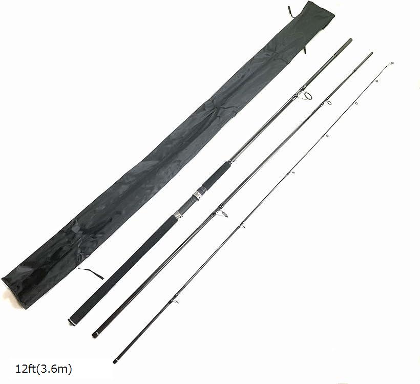 EVA 12フィート 3.6m スピニングロッド 3ピース シーバス ルアーロッド サーフロッド ヒラメ マゴチ チ..