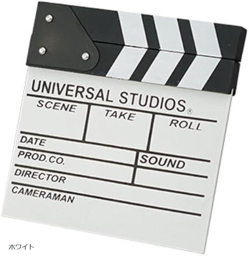 カチンコ 映画撮影用 ハリウッド風 27x30cm (ホワイト)