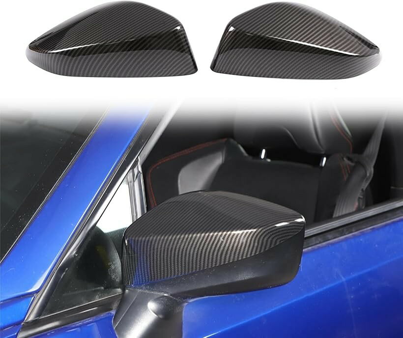 外部设备 - トヨタ 86/スバル BRZ 2012～2020年に対応 バックミラーカバー ミラー保護カバー リアミラーカバー装飾 サイドミラーステッカー リアビューミラーカバー ドアミラー 車用外装パネル アクセサリー カー用品 ABS製 (カーボン調)