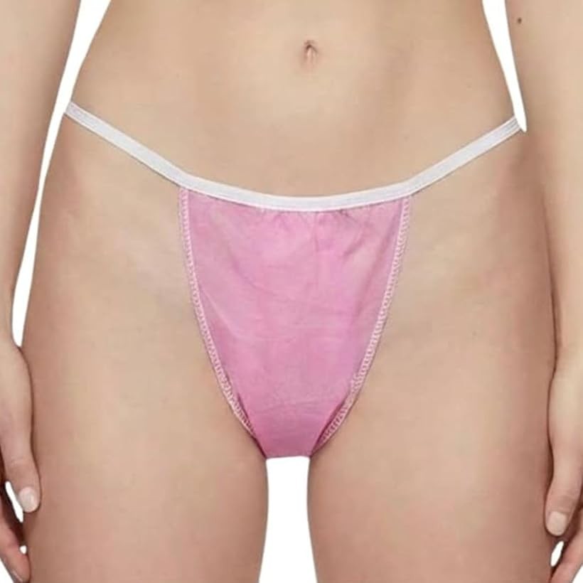 使い捨て ペーパー Tバック 紙 パンツ 50枚 エステ ショーツ フリーサイズ オイル マッサージ 災害 (ピンク100枚, 2L)