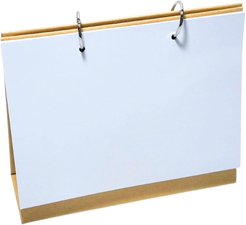 手作りカレンダー 卓上カレンダー キット DIY Calendar 26枚台紙付き (ベージュ, 約210x高さ170mm)