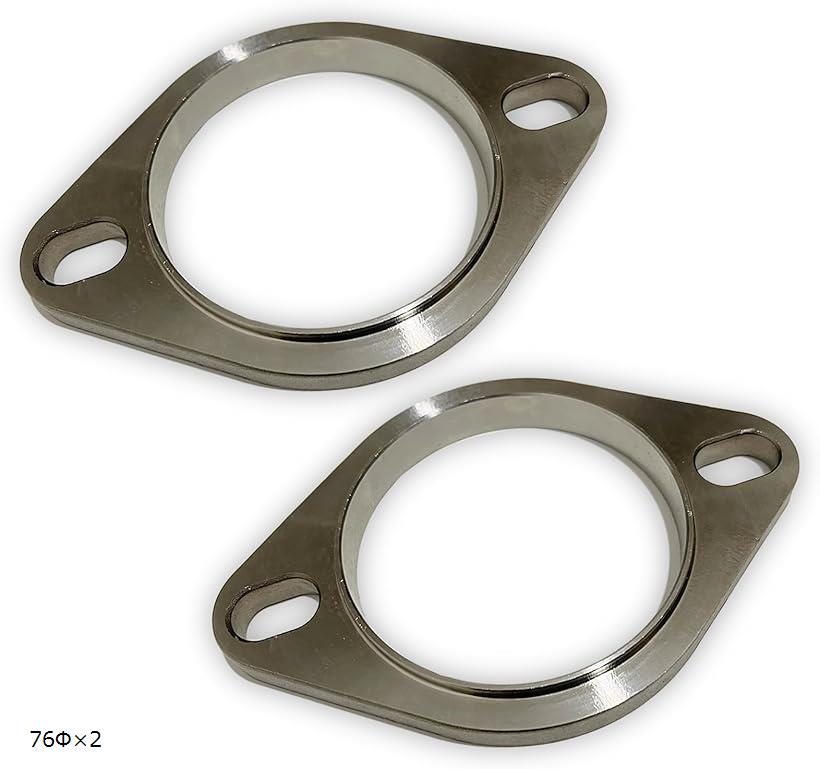 モデルノ ラ テール マフラーフランジ 汎用 ステンレス ガスケット プレスフランジ マフラー制作 YM-307-MF (76Φx2)