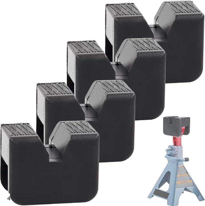 良品ラボ ジャッキパッド ゴム ジャッキアタッチメント 四角 スタンド用 クッション 保護 車体の傷付き防止 被せるタイプ 汎用 (4個セット)