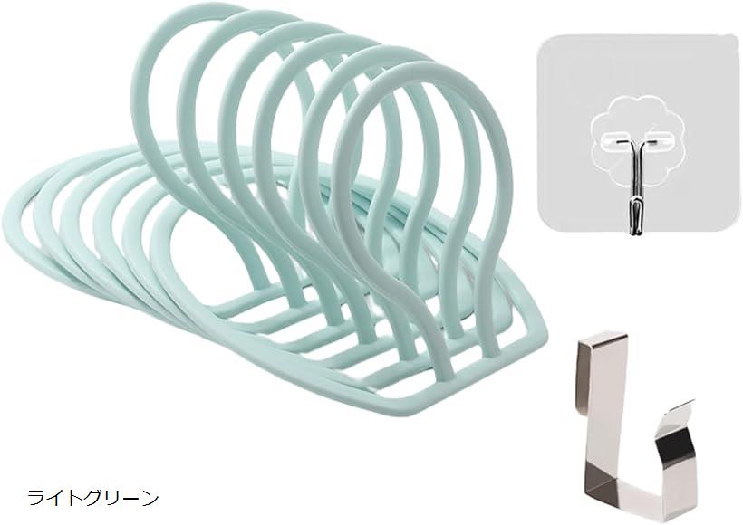 帽子 収納 ハンガー ジョイント キャップ ラック 帽子掛け 小物 吊り下げ 壁掛け 省スペース (ライトグリーン, 19.5*17*16cmx6個)