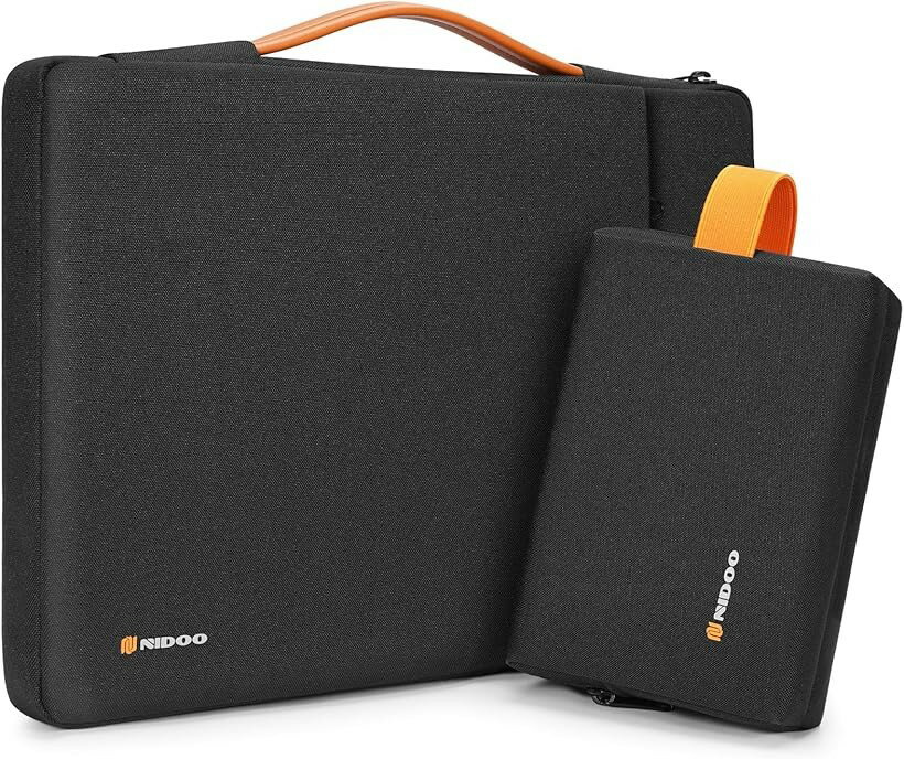 16 インチ ラップトップケース ノートパソコン運搬ケース for MacBook Pro M4 16.3 XPS ThinkBook Gen 8 ThinkPad Z16 Latitude 7650 (ブラック, 15.6-16 インチ)