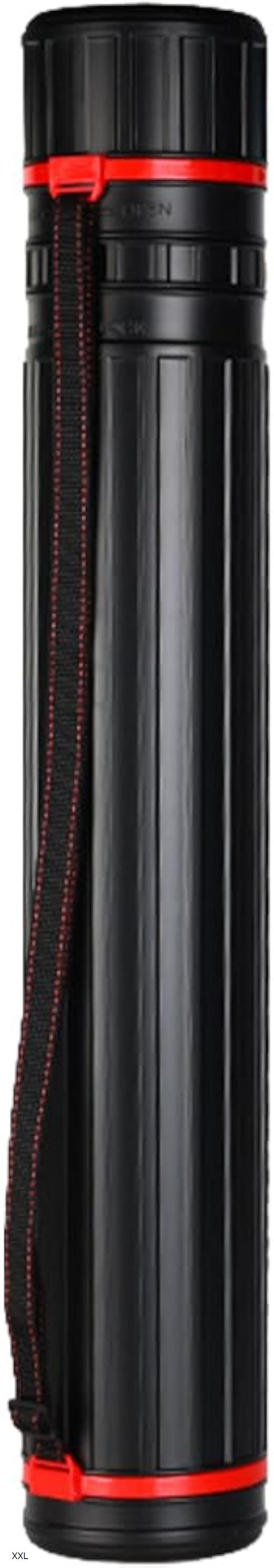 ポスターケース 図面ケース アジャスターケース 製図 プラスチック (ブラック, XXL)