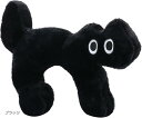 猫 抱き枕 ぬいぐるみ クッション ネックピロー ギフト だきまくら ねこ(ブラック)