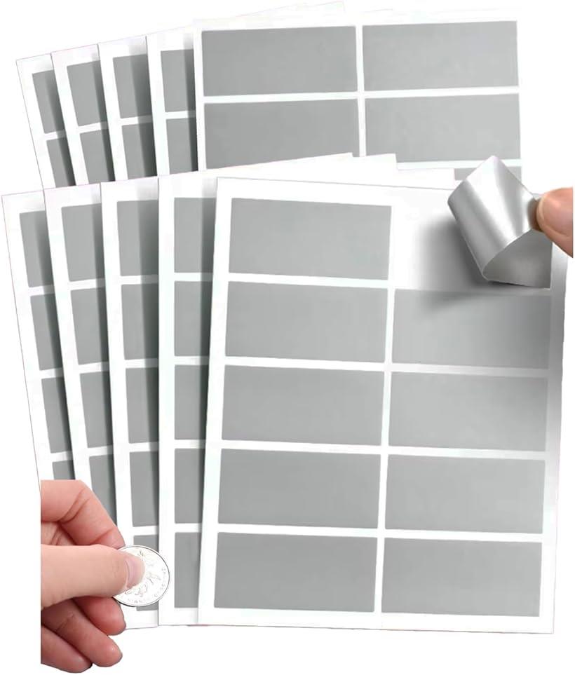 スクラッチシール 長方形 100枚 ゲーム 抽選 くじ スクラッチカード 宴会 イベント