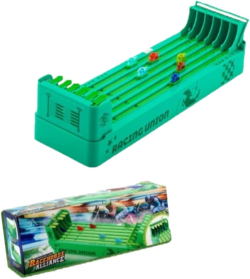 競馬ゲーム レース 競争 おもちゃ 卓上 テーブルゲーム ボードゲーム パーティー 最大6人 (グリーン)