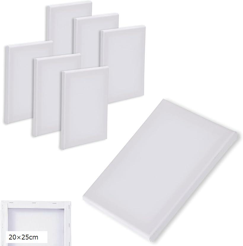 キャンバスボード 6枚セット キャンバスアート 抜きキャンバス ミニ 長方形 画材 絵画 水彩画 油絵 (ホ..
