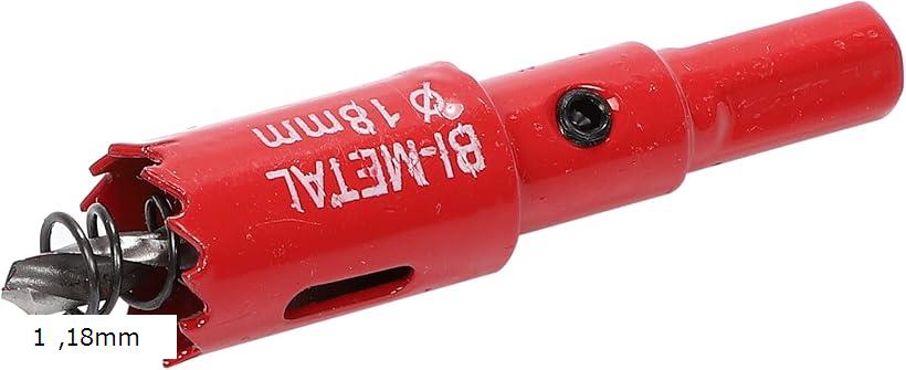 現役大工が推薦 バイメタル ホールソー ホルソー 穴あけ 切削 工具 (レッド, 18mm)