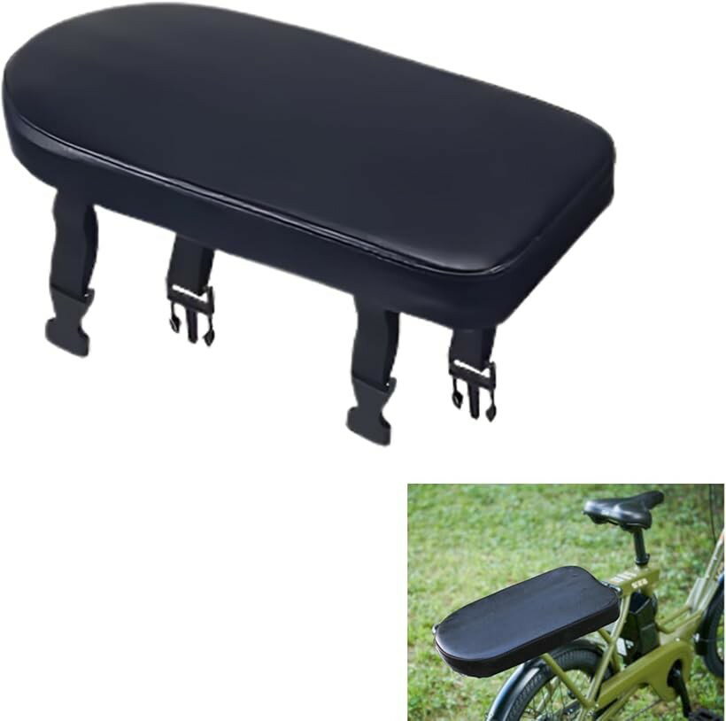 自転車荷台クッション バックシート ソフトクッション キャリア リアキャリア PUレザー 防水 後付け (..