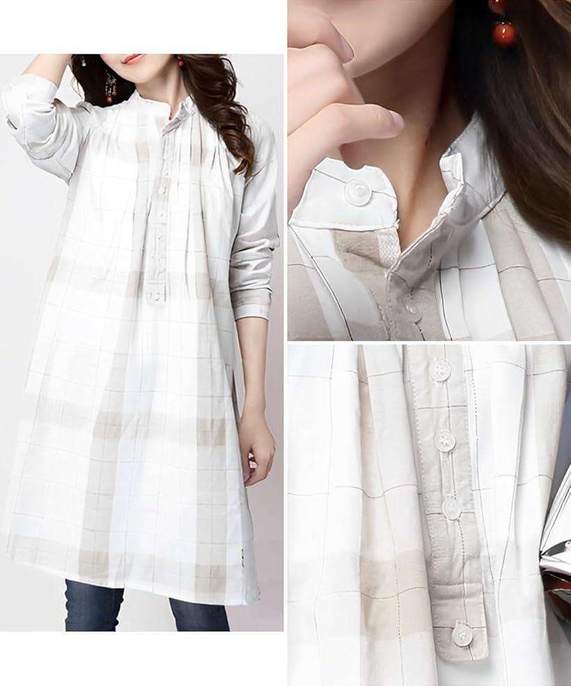 シャツ ワンピース 楽チン 着心地の良い 楽ちん おしゃれ 薄手 ナチュラルコーデ ワンマイルウェア オフィス 仕事 通学スタイル(ホワイト, M)