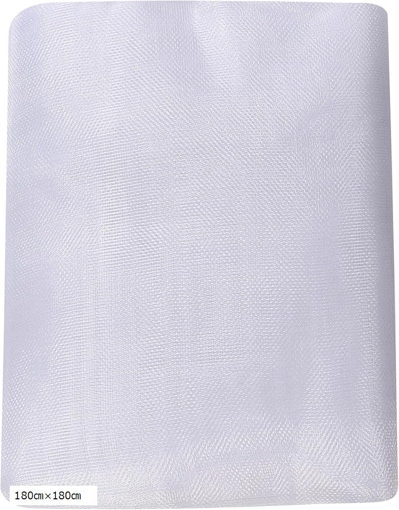 防虫ネット 防鳥ネット 家庭菜園 植物保護カバー 2枚セット ファスナー付き 巾着式 (ホワイト, 180cmx1..