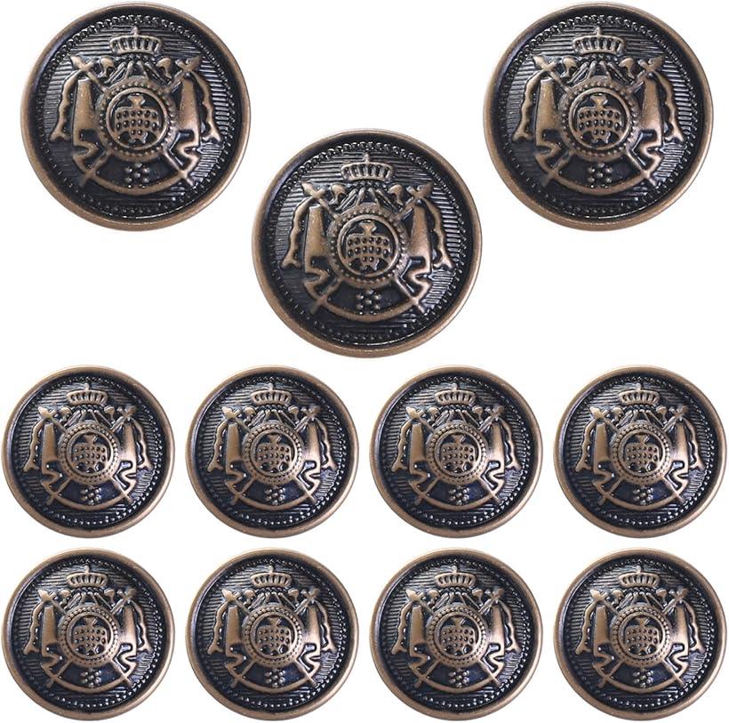 ボタン ブレザー ブロンズ 銅ぼたん メタル フロントボタン 補修 リペア イメージチェンジ アップに (ブロンズ、銅)