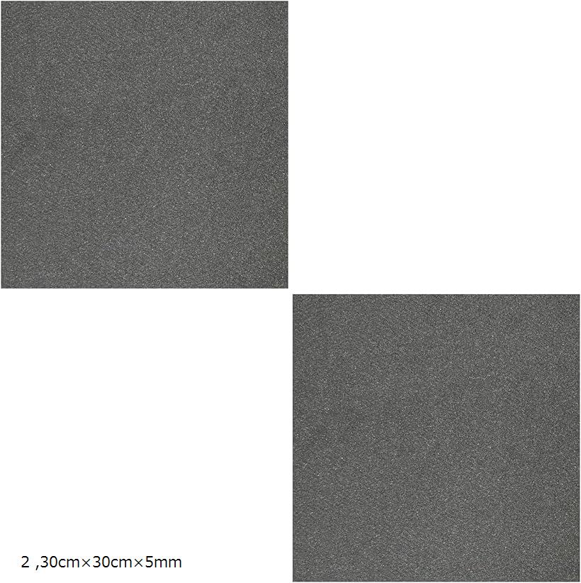 EVA水槽用プロテクションマット 防振 耐久性 (ブラック，2, 30cmx30cmx5mm)