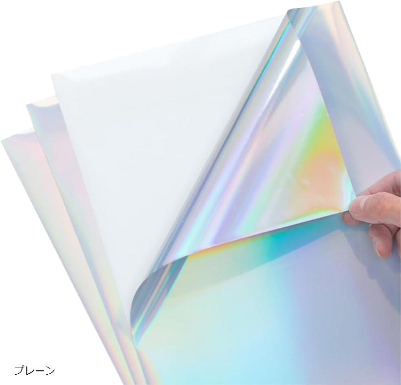 ホログラムシート ホログラムシール 透明 A4 20枚 光で魅せる キラキラ ステッカーシート インクジェッ..