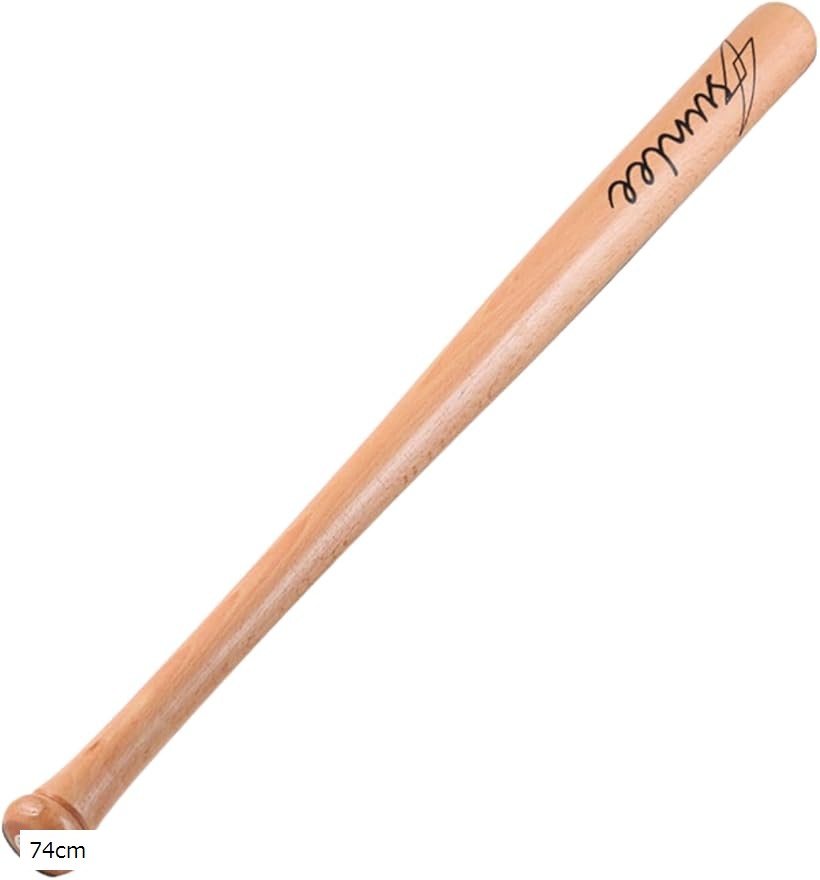 木製バット 野球 護身用 子供 少年 (ナチュラル, 74cm)