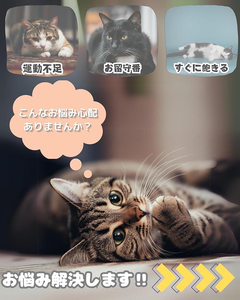 Modern neco 360°くるくる猫じゃらし ひとり遊び 起き上がりこぼし お留守番 また...