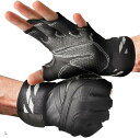 トレーニンググローブ ジム 筋トレ スポーツ リストラップ 高弾圧性パッド メンズ (ブラック, L)