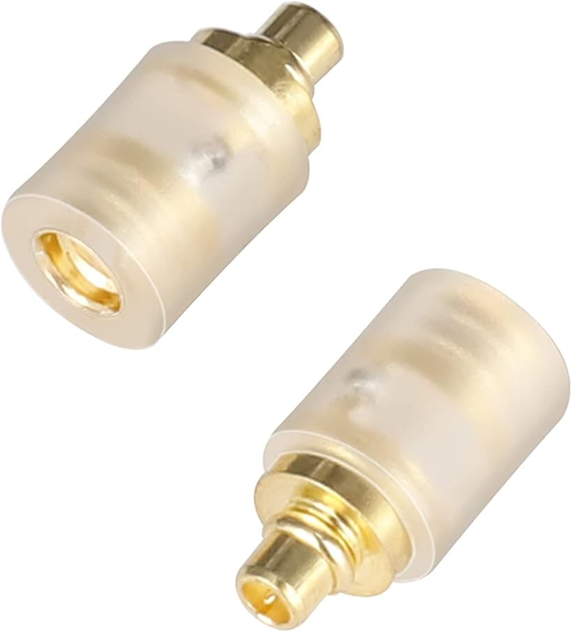 MMCX-MMCX 変換コネクター コネクターキット SEシリーズ用 MMCXコネクタ オス メス 2個セット 透明 (透明, MMCXコネクタ オス to MMCXコネク)