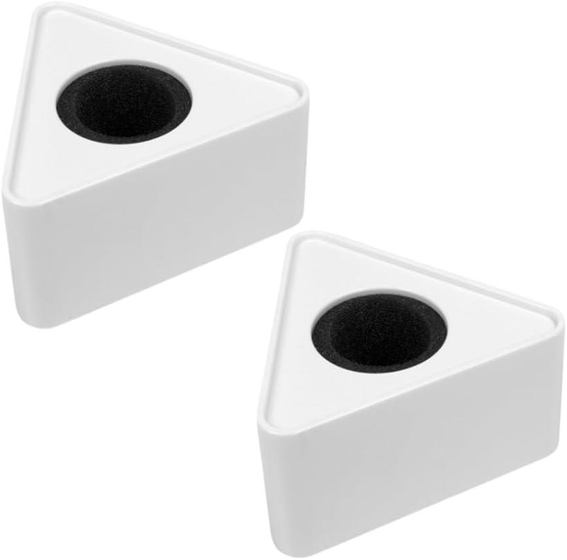 マイク ホルダー インタビュー ステーション 街頭 広告 フラッグ ロゴ 2個セット (ホワイト, 9.9x5cm)