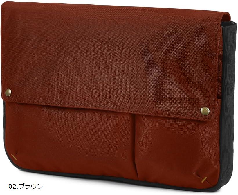 整理収納アドバイザーも推薦 PC収納 バッグインバッグ A4 軽量 薄型 トートバッグ用 (02.ブラウン)