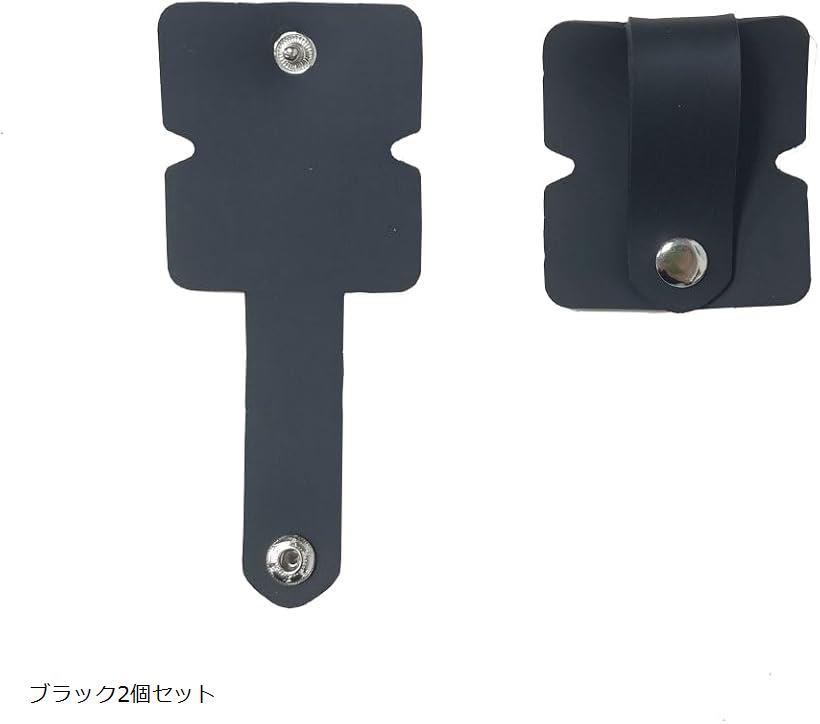 シリコン イヤホンコードホルダー 再利用可能 (ブラック2個セット)