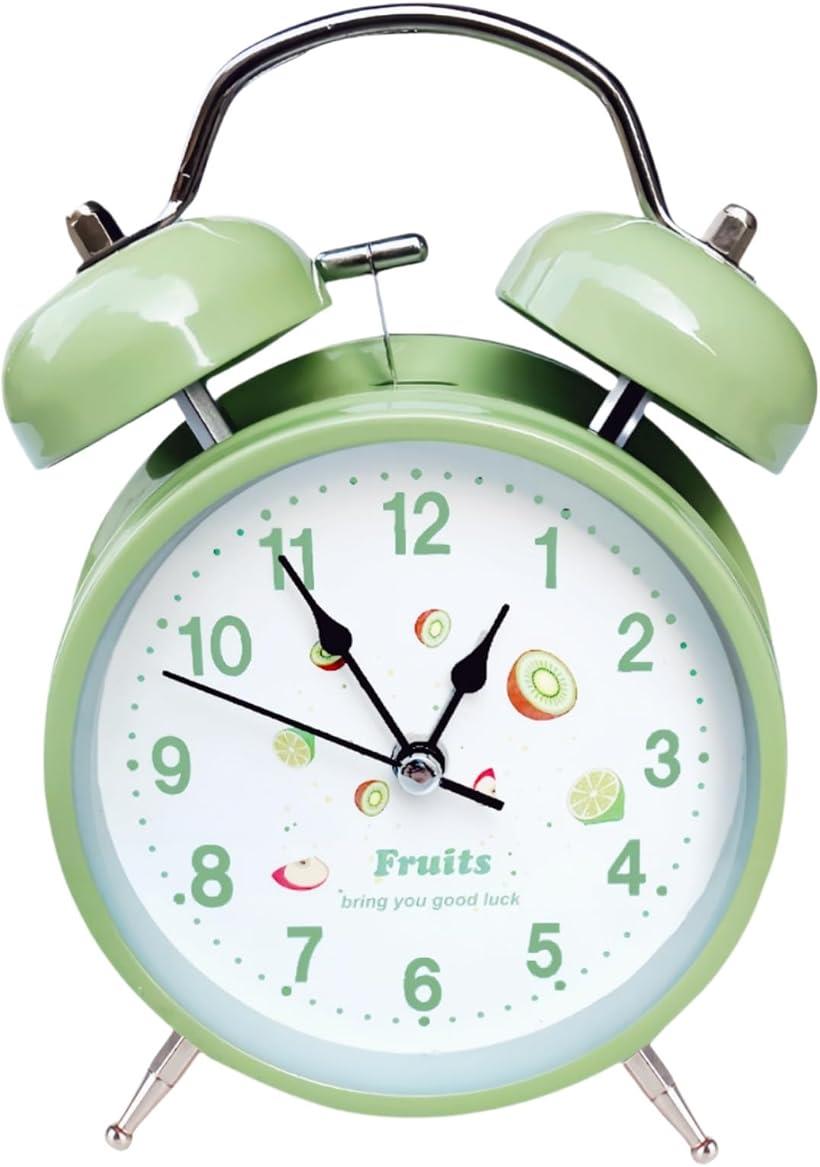 目覚まし時計 子供 アナログ オシャレ おしゃれ 大音量 振動 可愛い ベル 絶対起きれる目覚まし 標準時計 北欧風 連続秒針 バックライト付き さわやかな着信音