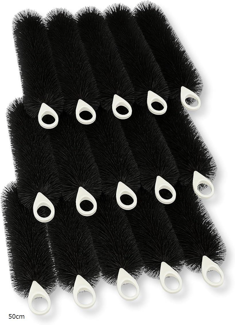 ロールフィルター 20本セット ブラック 濾過 ろ過 水槽 ロールブラシ 吊り下げ 横置き 汚れ除去 外部 ろ材 (50cm)