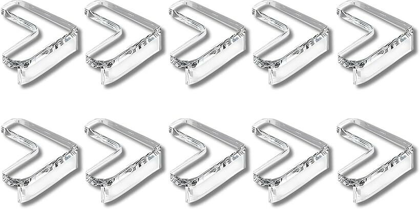 コーナークッション 透明 10個セット 家具保護 衝撃吸収 両面テープ付き 柔軟性 (透明, 4x4x1.5cm)