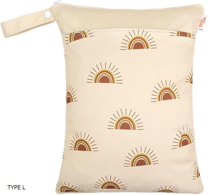 防水ポーチ 水着入れ 大容量 スナップ付き 洗濯機対応 乾湿分離 温泉 プール スポーツジム 旅行用バッグ (TYPE L)